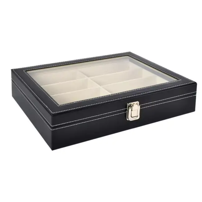 Ruhhy Luxe 8-Vaks Organizer voor Brillen - Stijlvol en Praktisch