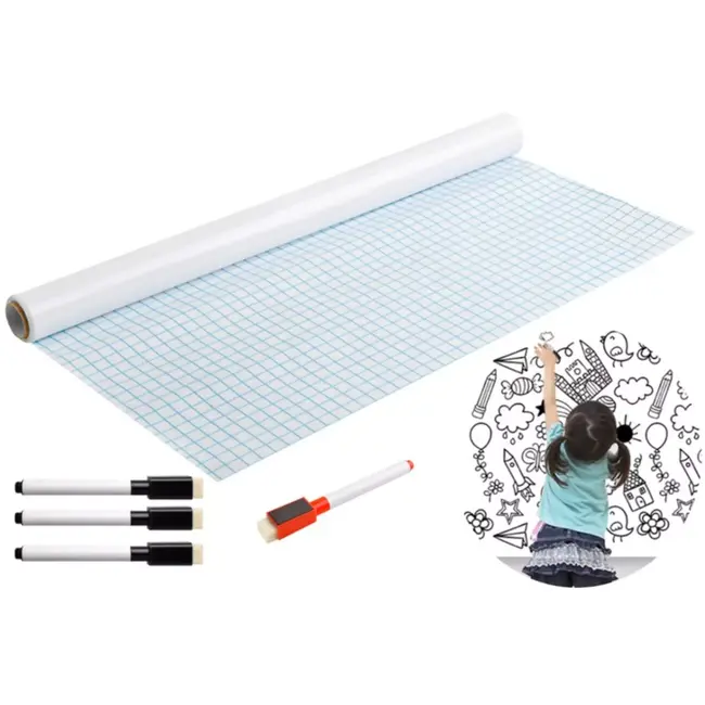 Ruhhy Zelfklevend Wit Bord 200x45 cm - Ideaal voor Kantoor en Thuis!