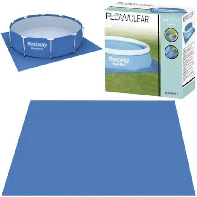 Bestway Grondzeil 335 x 355 cm - Bescherm Je Zwembad met Duurzaam PVC