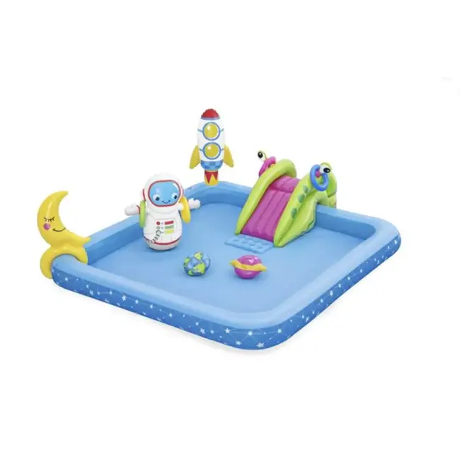 BESTWAY Play center Lil' Astronaut - Water Speel Center - Opblaasbare Glijbaan - Ruimtespellen - Vanaf 2 Jaar