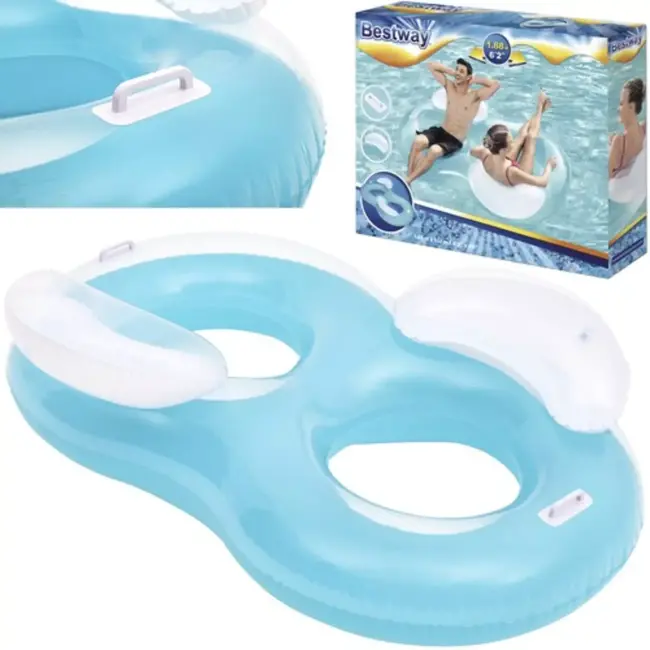 Bestway Dubbele Ring Opblaasfiguur - Comfortabel Ontspannen op het Water