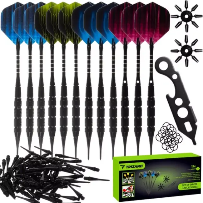 Trizand Dartset van 12 Darts met Accessoires - Ideaal voor Beginners