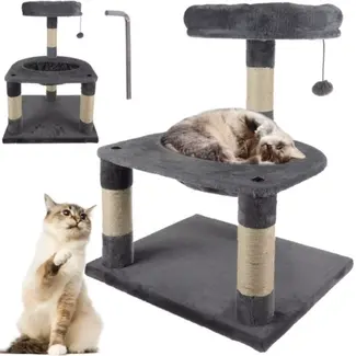 Purlov Kattenkrabpaal 71cm Grijs - Ultieme Speel- en Rustplaats voor Katten Purlov Kattenkrabpaal 71cm Grijs - Ultieme Speel- en Rustplaats voor Katten