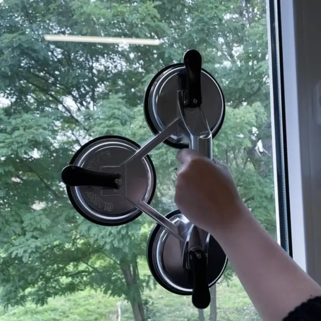 Bigstren Aluminium Vacuüm Zuignap - Veilig tillen tot 150kg met 3 Rubberen Pads