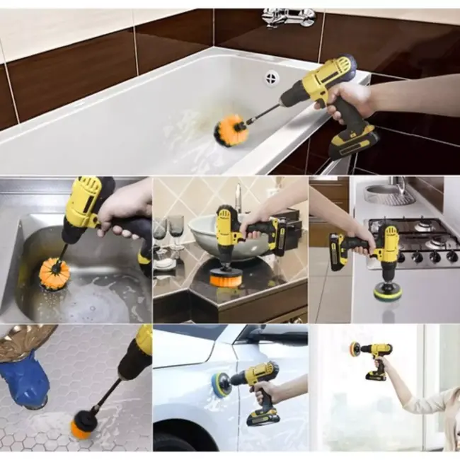 Bigstren 22-delige Boormachine Borstelset - Maak Alles Schoon met Gemak