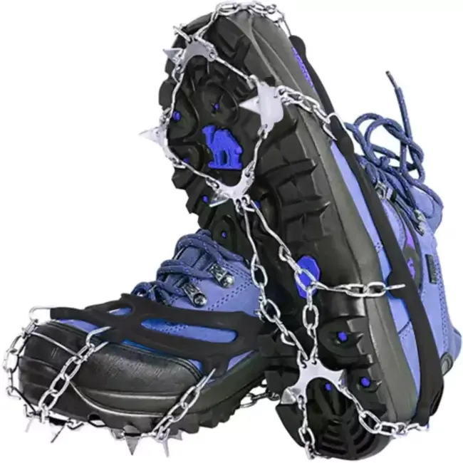 Trizand Antislip Schoenijzers Maat L 41-44 - 8 Tanden per IJzer - Perfect voor Winterse Omstandigheden