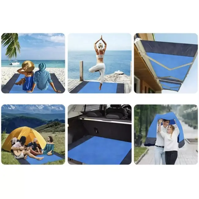 Trizand XXL Strand-/Picknickdeken 208x208cm - Ruim en Stabiel