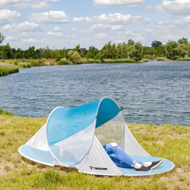 Trizand Pop-up Strandtent - 190x120x90cm - Met Mugennet - Ideaal voor Stranduitjes