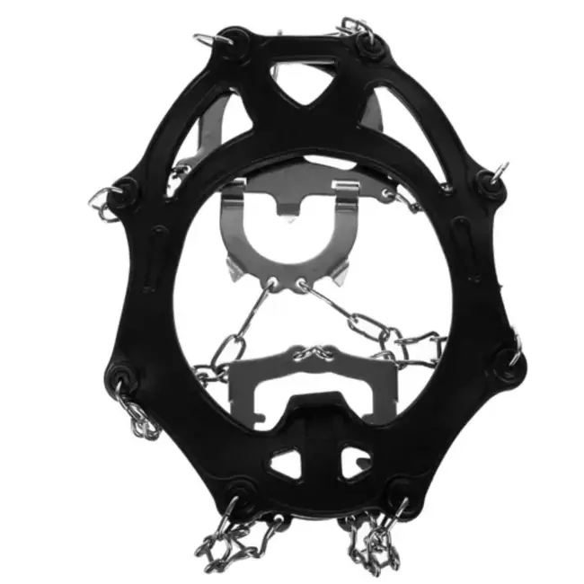 Trizand Antislip Schoenijzers Maat L 40-44 - 12 Tanden per IJzer - Inclusief Straps voor Veiligheid