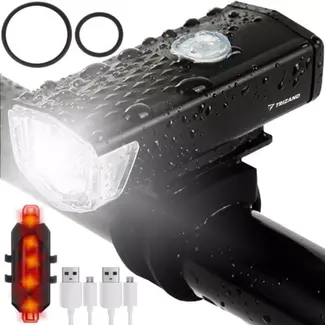 Trizand USB-Oplaadbare LED Fietsverlichting Set: Essentieel voor Elke Fietstocht