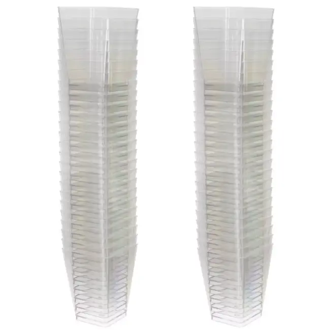 Ruhhy Vierkante Transparante Bekers 120 ml - Perfect voor Feestjes & Events - 50 Stuks