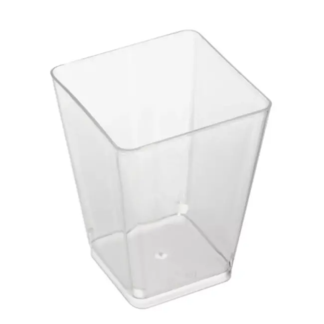 Ruhhy Vierkante Transparante Bekers 120 ml - Perfect voor Feestjes & Events - 50 Stuks