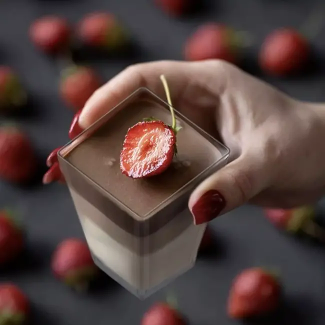 Ruhhy Vierkante Transparante Bekers 120 ml - Perfect voor Feestjes & Events - 50 Stuks