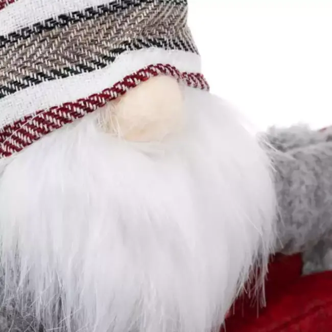 Ruhhy Kabouter/Dwerg met Klittenband - Feestelijke Kerstdecoratie