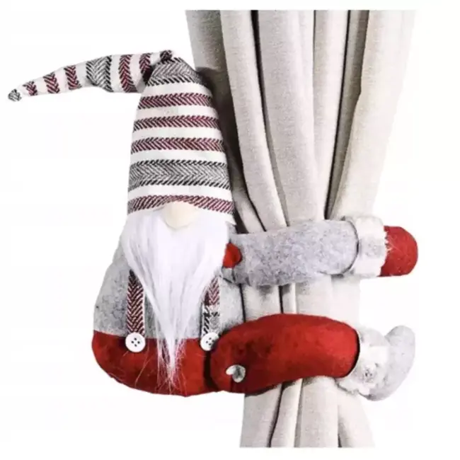 Ruhhy Kabouter/Dwerg met Klittenband - Feestelijke Kerstdecoratie