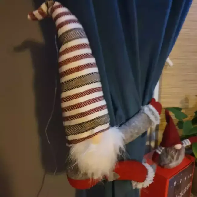 Ruhhy Kabouter/Dwerg met Klittenband - Feestelijke Kerstdecoratie