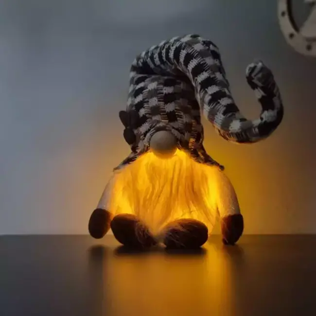 Ruhhy Kerst Kabouter met LED Licht - Een Schitterende Sfeermaker