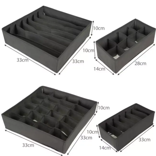 Ruhhy Ondergoed Organizer Set van 4 - Perfecte Lade Indeling