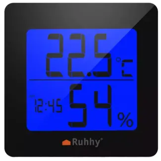 Ruhhy 5-in-1 Weerstation 19161 - LCD Display - Temperatuur/Hygrometer - Perfect voor Thuis en Reizen