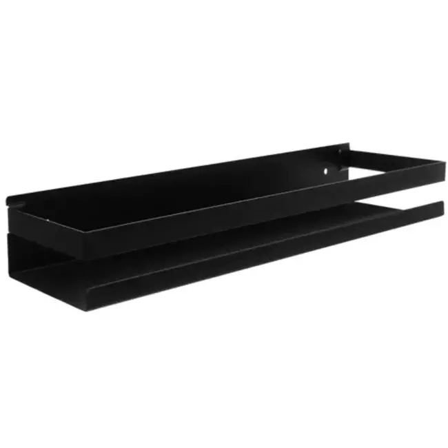 Ruhhy Universele Zwarte Wandplank - 50 cm - Roestvrij & Stevig