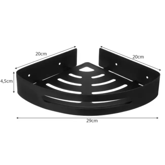 Ruhhy Hoek Doucherek - 20 x 29 x 4,5 cm - Elegant & Ruimtebesparend
