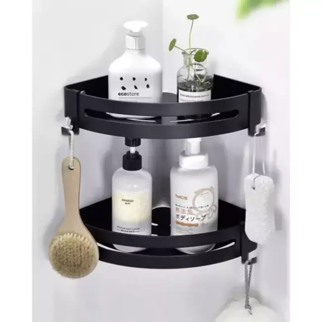 Ruhhy Hoek Doucherek - 20 x 29 x 4,5 cm - Elegant & Ruimtebesparend