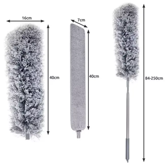 Ruhhy Telescopische Stofborstel - 84 cm t/m 250 cm - Bereik Elke Hoek Zonder Ladder