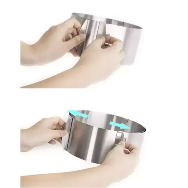 Ruhhy Verstelbare Bakring - 16 t/m 30 cm - Flexibel en Duurzaam voor Perfecte Cakes