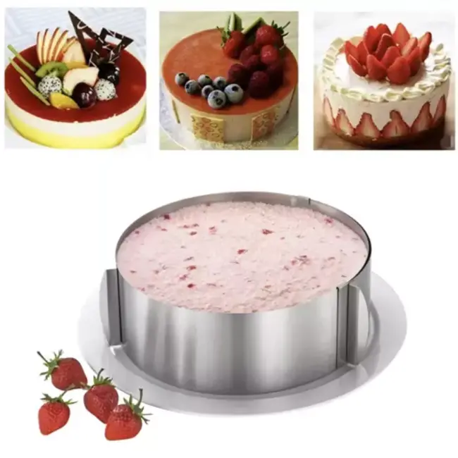 Ruhhy Verstelbare Bakring - 16 t/m 30 cm - Flexibel en Duurzaam voor Perfecte Cakes