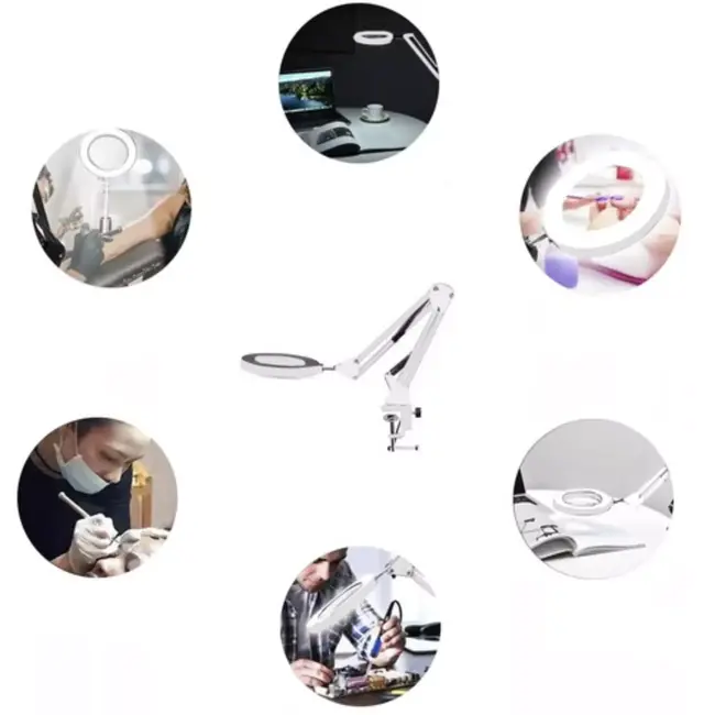 Izoxis Vergrootglaslamp - 65 x 15 x 10 cm - Optimaliseer Je Werkruimte met Precieze Verlichting