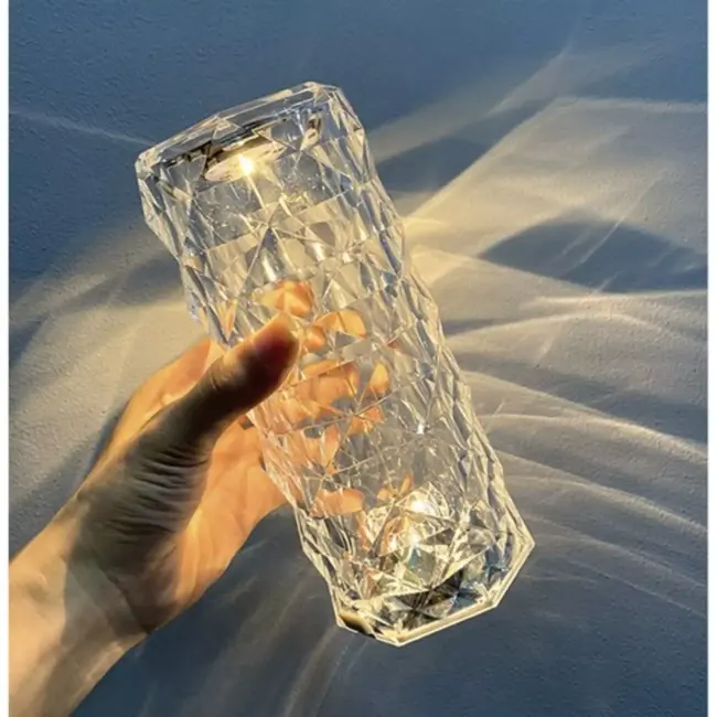 Izoxis Kristallen Lamp met Rozenprojector - Magisch Licht voor Elk Interieur