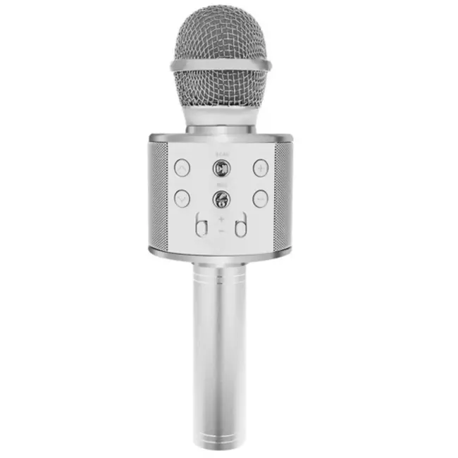 Izoxis Zilveren Karaoke Microfoon - Perfect voor Thuis Karaoke Plezier