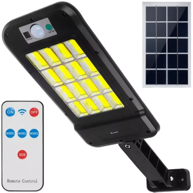 Izoxis Solar Buitenlamp - Zonneenergie met Sensor - 4 Modus - met Afstandsbediening