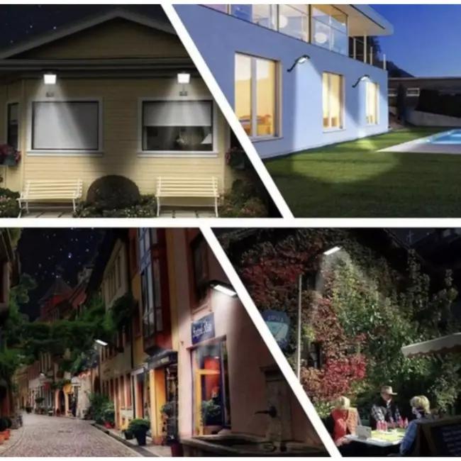 Izoxis Solar Buitenlamp - Zonneenergie met Sensor - 4 Modus - met Afstandsbediening