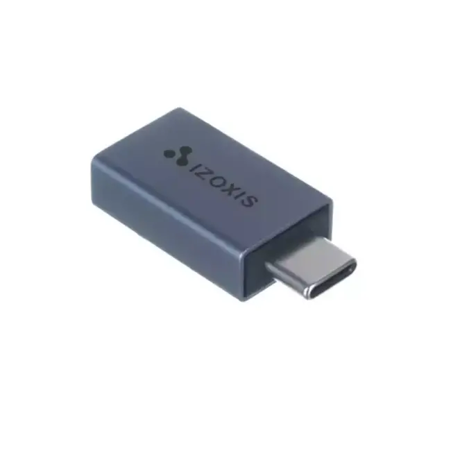 Izoxis OTG Adapter - USB Type-C - Snelle Dataoverdracht en Opladen - Aluminium & Nylon