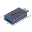 Izoxis OTG Adapter - USB Type-C - Snelle Dataoverdracht en Opladen - Aluminium & Nylon