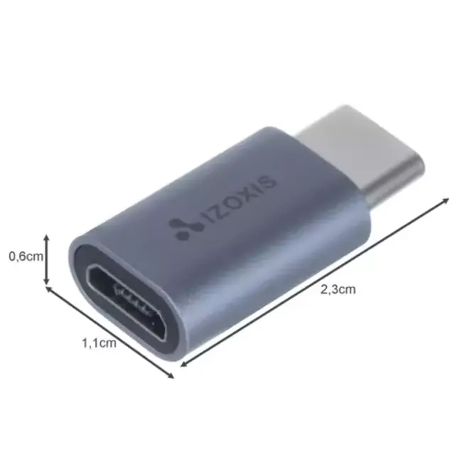 Izoxis OTG Adapter - Micro USB 2.0 naar Type-C - Data en Opladen