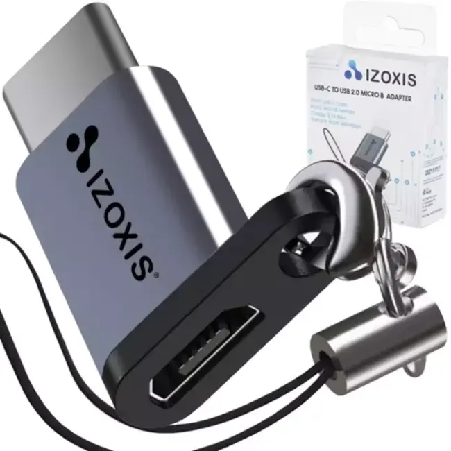 Izoxis USB-C naar Micro USB 2.0 Adapter - Makkelijk en Duurzaam