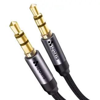 Izoxis Audiokabel - Jack 3,5mm - Vergulde Connectoren - 175cm Lang