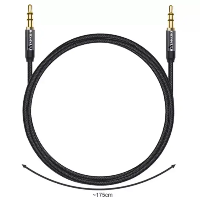 Izoxis Audiokabel - Jack 3,5mm - Vergulde Connectoren - 175cm Lang