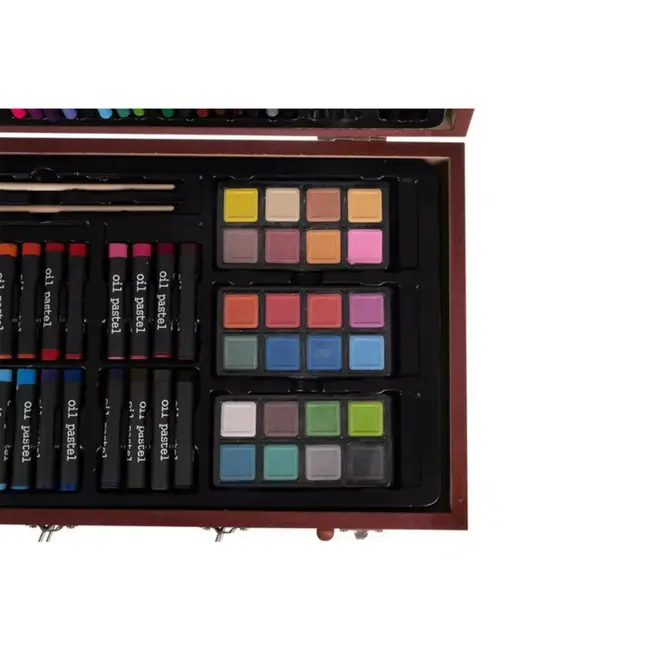 Ruhhy Schilderset in Houten Koffer - CompleteTekenset voor Kinderen