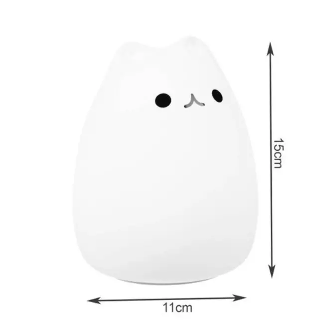 Izoxis LED Nachtlamp Kat - Veilig en Aanpasbaar voor Kinderen