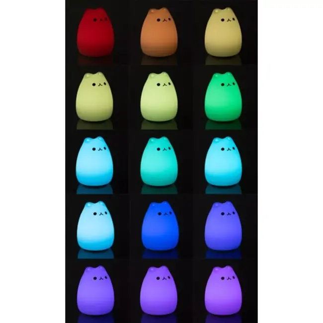 Izoxis LED Nachtlamp Kat - Veilig en Aanpasbaar voor Kinderen