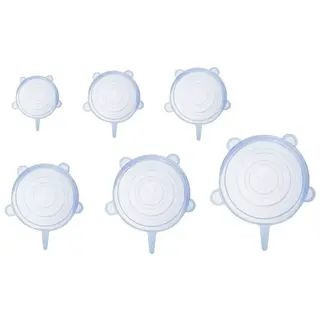 Ruhhy Siliconen deksels - Flexibel - Geurloos - set van 6 stuks