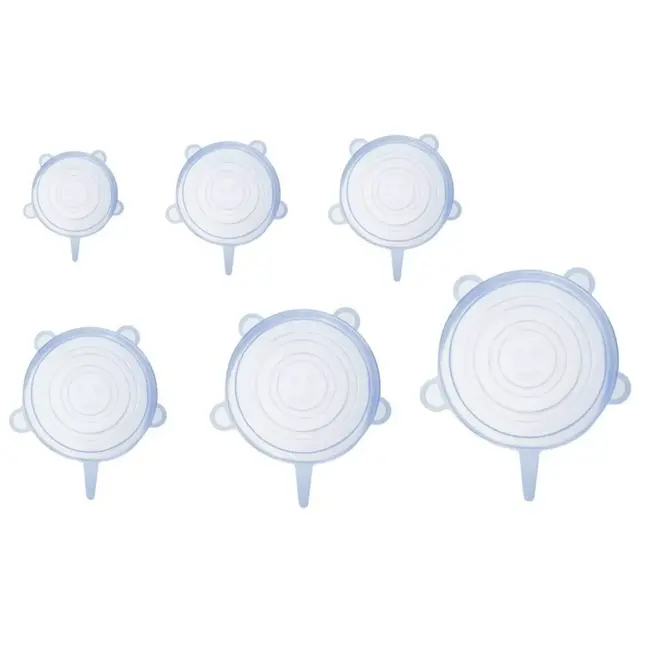 Ruhhy Siliconen deksels - Flexibel - Geurloos - set van 6 stuks