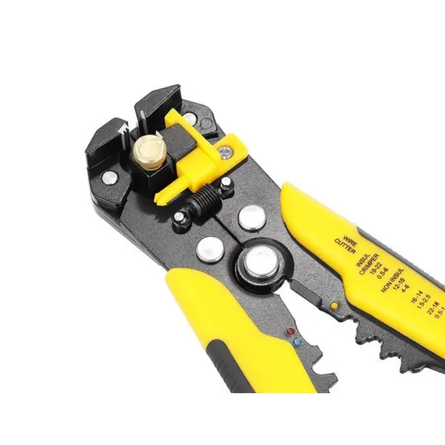 Ruhhy Professionele Isolatiestriptang met Krachtregeling en Lengtebegrenzer