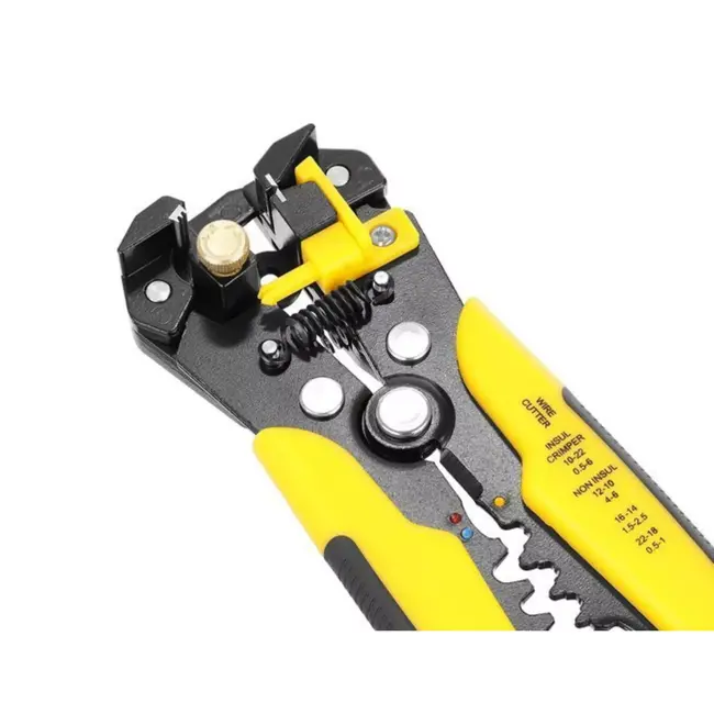 Ruhhy Professionele Isolatiestriptang met Krachtregeling en Lengtebegrenzer