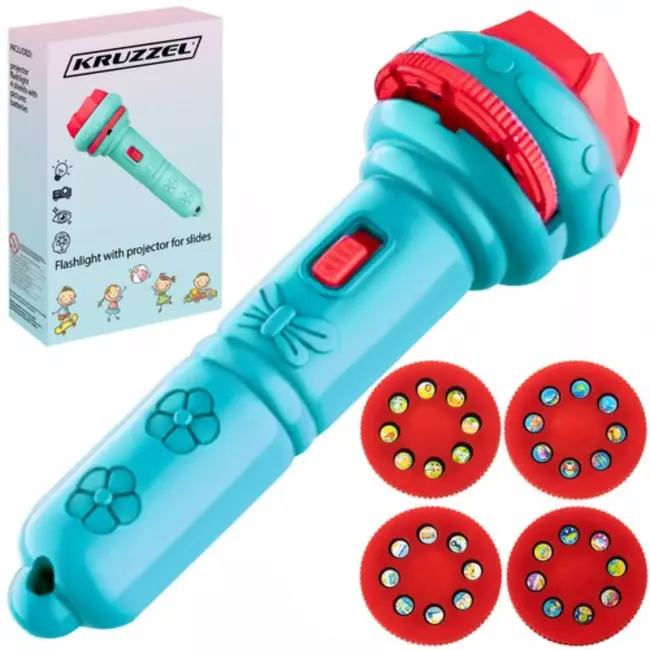 Kruzzel Zaklamp met Diaprojector - Perfect voor Verhalen voor het Slapengaan