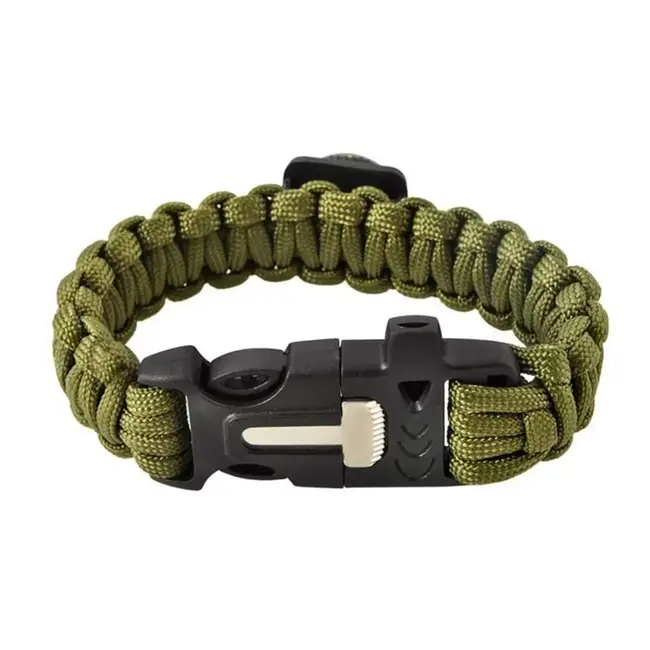 Trizand SURVIVAL Armband met Accessoires - Groen
