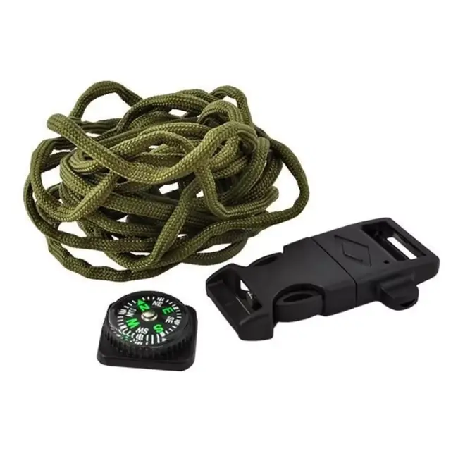 Trizand SURVIVAL Armband met Accessoires - Groen